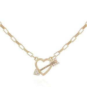 Juicy Couture Light Rose Heart Pendant Necklace